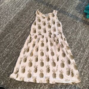 Dex Pineapple Print Casual Kids Dress